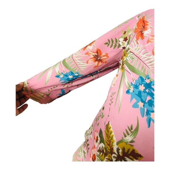 2226 Violet and Claire Women's Mauve Floral 3/4 Sleeve Blouse Top - Picture 3 of 7